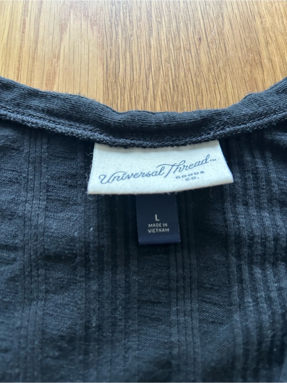 Universal Thread Black Ribbed Sleeveless Button-Front Top - Picture 3 of 4